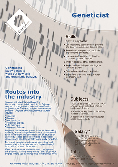 Geneticist job poster